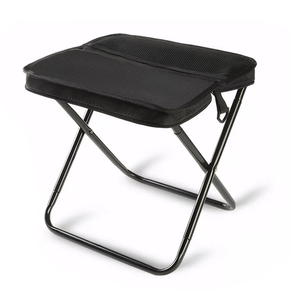 Outdoor Folding Backpack Chair, Equipped with Mesh Pockets, Suitable for Camping and Hiking, Portable Handbag-Style Chair