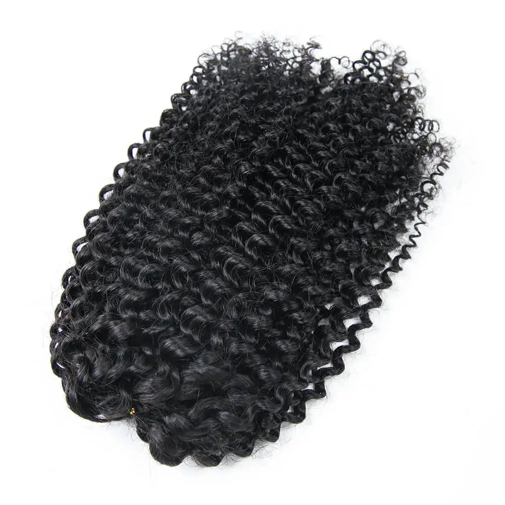Jerry Curly Human Crochet Hair Natural Black Machine Made Miracle