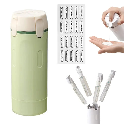 4-in-1 Travel Refillable Bottles, Portable Toiletries and Cosmetics