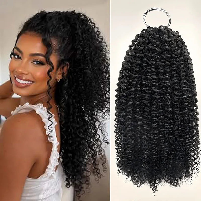 Jerry Curly Human Crochet Hair Natural Black Machine Made Miracle