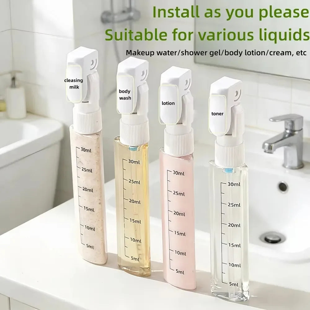 4-in-1 Travel Refillable Bottles, Portable Toiletries and Cosmetics