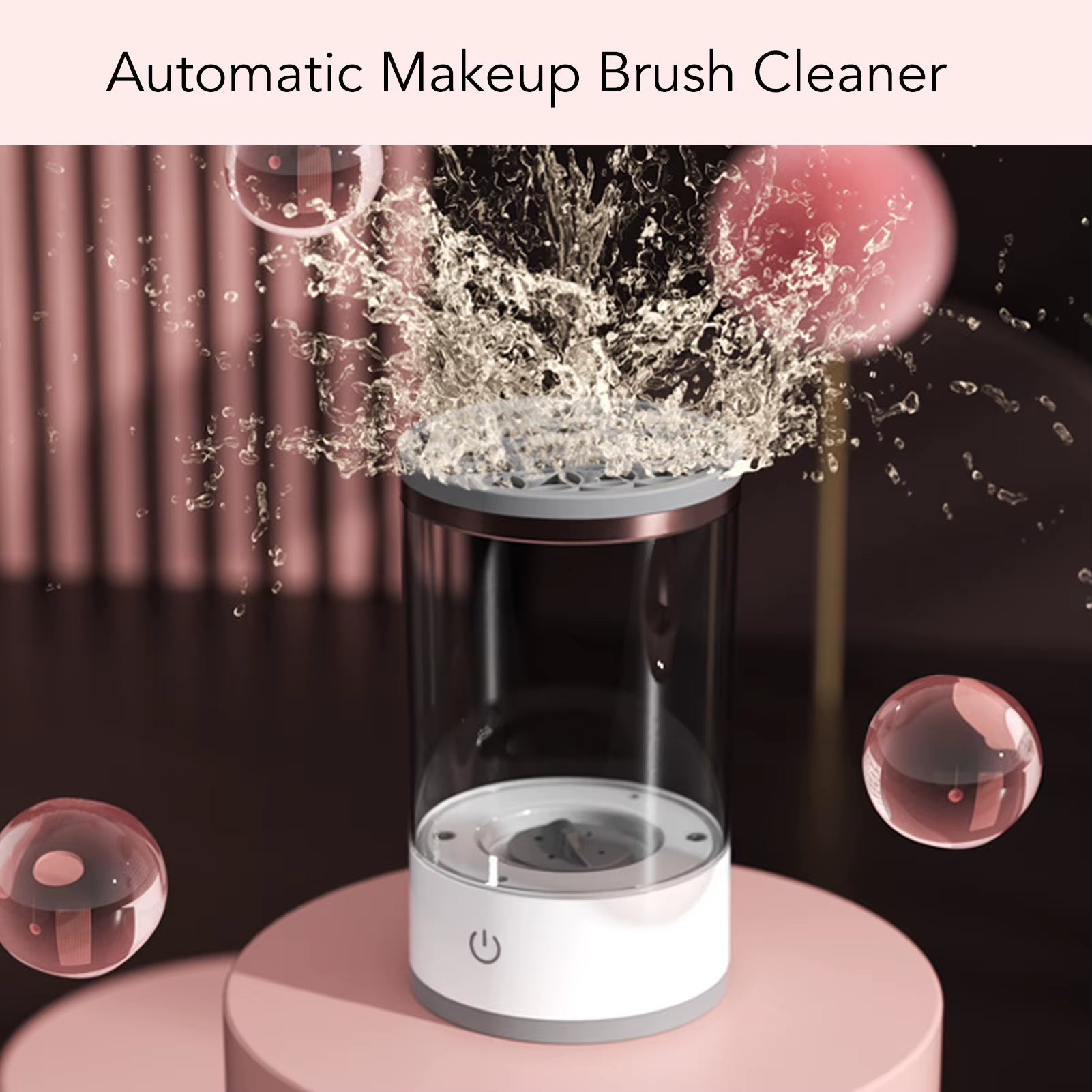 Makeup Brush Cleaner Is an Automatic Rotating Brush Cleaner for Deep Cleaning One Click Operation Is Suitable for All Makeup